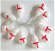 Oświetlenie świąteczne - Lampki choinkowe 10 LED bałwanki ciepły biały ML-C - miniaturka - grafika 1