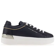 Buty sportowe damskie - Buty Tommy Hilfiger Lux Metallic Cupsole FW0FW07030-DW6 - granatowe - miniaturka - grafika 1