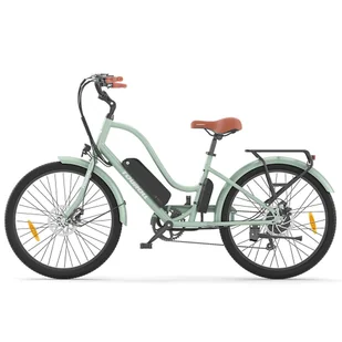 Rower elektryczny typu damka Touroll B2, silnik 250W, bateria 36V 15,6Ah, opony 26x2,25 cali, maks. prędkość 25km/h - Zielony - Rowery elektryczne - miniaturka - grafika 1