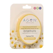 Kosmetyki do kąpieli - Agon Shower Sponge Chamomile 125g gąbka kąpielowa do ciała nasączona mydłem - miniaturka - grafika 1