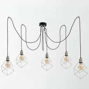 LAMPA wisząca KET595 loftowa OPRAWA metalowy ZWIS spider złoty czarny - Oprawy, klosze i abażury - miniaturka - grafika 1