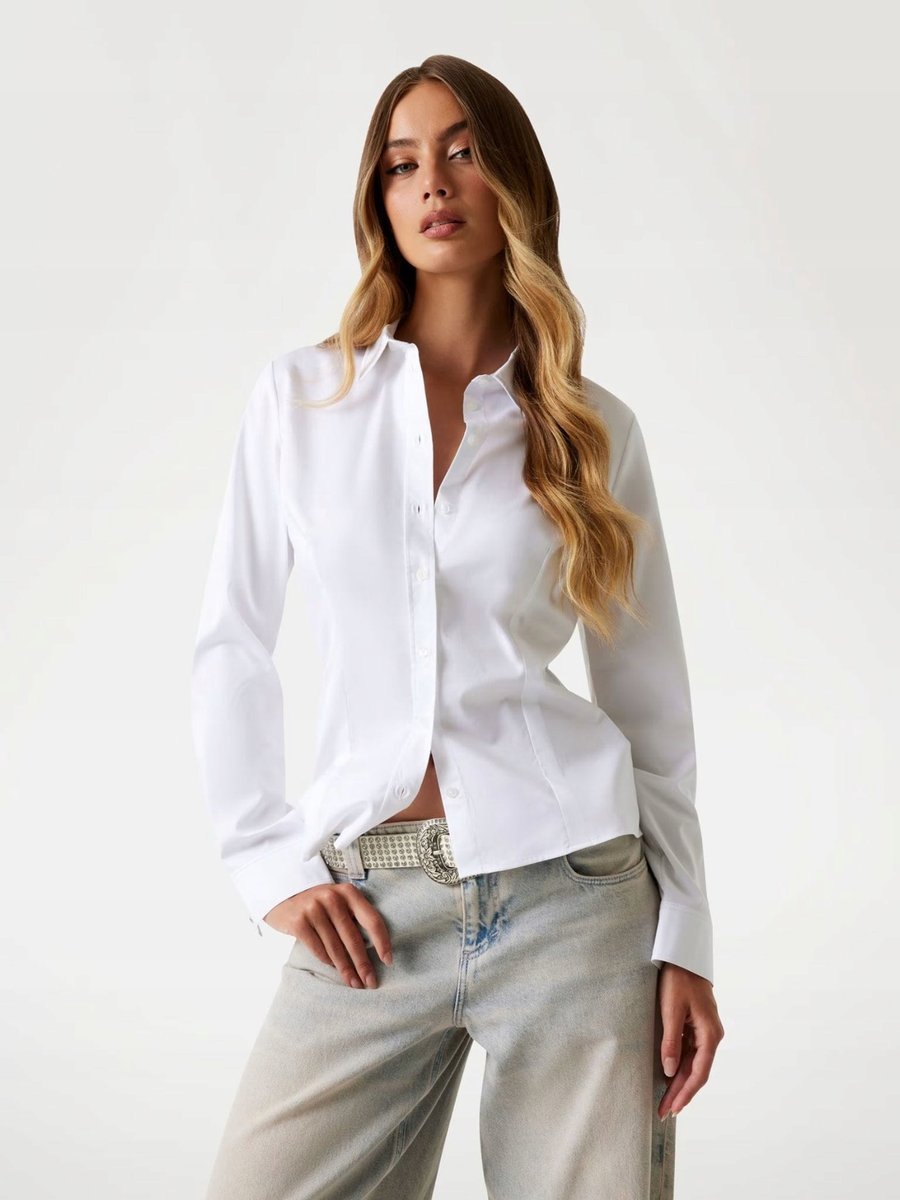 Koszula damska Guess W2YH41 WAF10 biały - XXL
