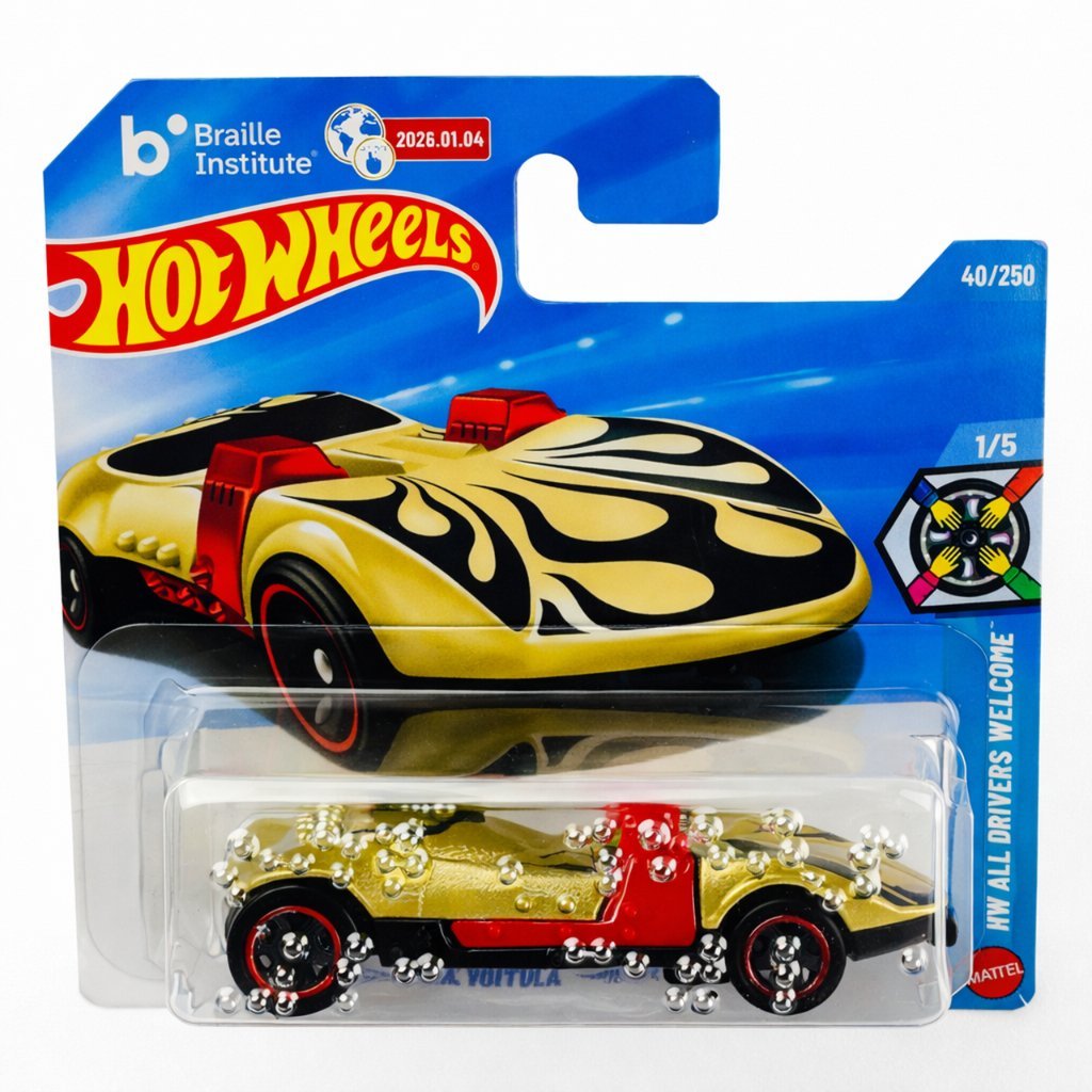 Mattel Hot Wheels 1:64 BRAILLE RACER / VOITURE DE COURSE - TWIN MILL - JJJ11