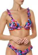 Stroje kąpielowe - goldenpoint Bikini damski kostium kąpielowy, trójkątny biustonosz Groovie Holiday, wielokolorowa, 80B - miniaturka - grafika 1
