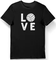 Koszulki męskie - Koszulka męska love siatkówka czarna XXL - miniaturka - grafika 1