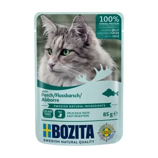 BOZITA Kawałeczki w galarecie 12 x 85 g Okoń - Mokra karma dla kotów - miniaturka - grafika 1