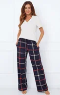 Piżamy damskie - Spodnie damskie długie od piżamy Izera, Kolor granatowo-czerwony, Rozmiar S, Italian Fashion - Primodo.com - miniaturka - grafika 1