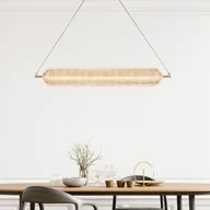 Lampy sufitowe - Searchlight Lampa wisząca LED Capsule, długa, kolor mosiądzu, żelazo, akryl - miniaturka - grafika 1