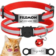 Obroże dla kotów - OBROŻA DLA KOTA ADRESÓWKA ODBLASKOWA INDETYFIKATOR KOT PIES + GRAWER - miniaturka - grafika 1
