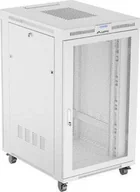 Szafy rack - Szafa Lanberg Szafa instalacyjna Rack stojąca 19" 27U 800x1000 Drzwi Perforowane szara Lanberg flat pack LCD - miniaturka - grafika 1