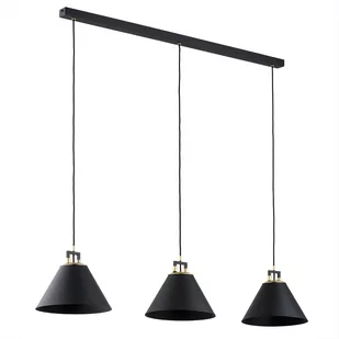 Argon Orte lampa wisząca 3x15W czarny/mosiądz 6174 - Lampy sufitowe - miniaturka - grafika 1