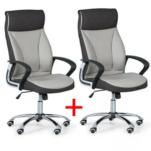 Fotel biurowy, krzesło biurowe B2B Partner Fotel biurowy DERRY TEX 1+1 Gratis, szary NF 294 TEX - Fotele i krzesła biurowe - miniaturka - grafika 1