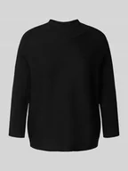 Swetry damskie - Sweter z dzianiny ze stójką i rękawem o dł. 3/4 - miniaturka - grafika 1