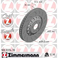 Tarcze hamulcowe - Tarcza hamulcowa ZIMMERMANN 100.3374.70 - miniaturka - grafika 1