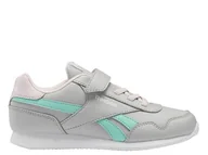 Buty dla dziewczynek - Buty dziecięce Reebok GW5258 ROYAL CL Szare - miniaturka - grafika 1
