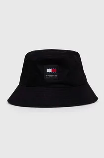 Czapki męskie - Tommy Jeans kapelusz bawełniany kolor czarny bawełniany - grafika 1
