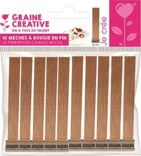 Graine Creative Knoty drewniane do świec 20x130 mm 10szt GC-153411 - Zabawki kreatywne - miniaturka - grafika 1
