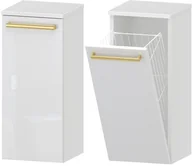 Szafki łazienkowe - Słupek Łazienkowy Matowy ATHOS 30 1K - Uchwyt Złoty - miniaturka - grafika 1