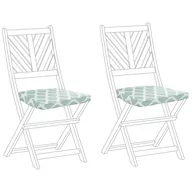 Poduszki ogrodowe - Zestaw 2 poduszek na krzesła ogrodowe w romby zielono-biała TERNI - miniaturka - grafika 1