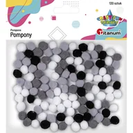 Zabawki kreatywne - Pompony poliestrowe 10mm mix 120szt - Titanum - miniaturka - grafika 1