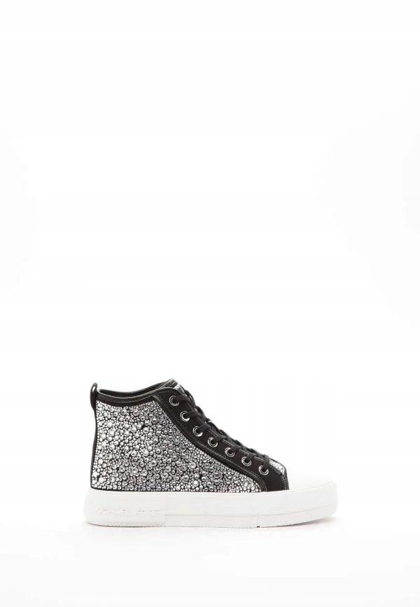 MICHAEL KORS TRAMPKI DAMSKIE SZNUROWANE Z NYLONEM BEZ WZORU CZARNE 37 QAA*