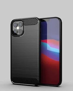 Carbon Case elastyczne etui pokrowiec iPhone 12 mini czarny - Etui i futerały do telefonów - miniaturka - grafika 8