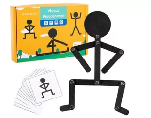 Montessori ludzik drewniany ruchomy WOODEN MAN - Zabawki interaktywne dla dzieci - miniaturka - grafika 1