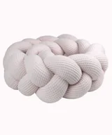 Ochraniacze do łóżeczka - Ochraniacz do łóżeczka warkocz "Wafel różowy" - 210cm - miniaturka - grafika 1