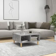 Ławy i stoliki kawowe - Stolik kawowy betonowy szary 60x60x30 cm materiał drewnopochodny - miniaturka - grafika 1