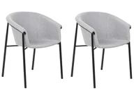Krzesła - Zestaw 2 krzeseł do jadalni szary AMES - miniaturka - grafika 1