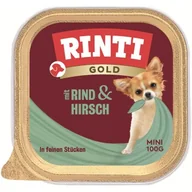 Mokra karma dla psów - RINTI Gold Mini 16x100g Jelenina i wołowina - miniaturka - grafika 1