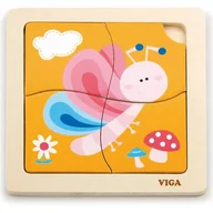 Puzzle - VIGA 50136 Puzzle na podkładce - motylek - miniaturka - grafika 1
