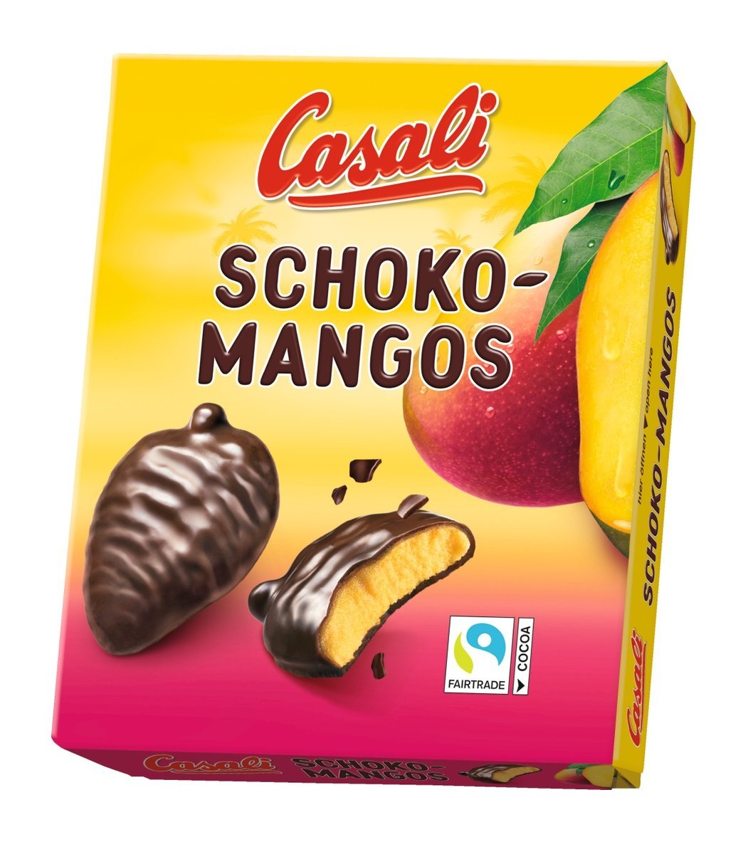 Casali pianka o smaku mango w czekoladzie 150g