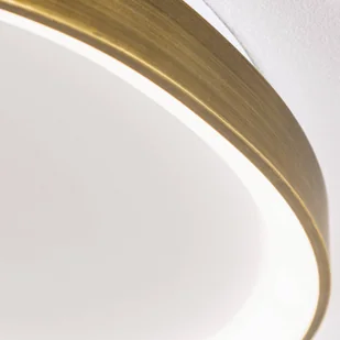 ORION Lampa sufitowa LED Charlie, Ø 65 cm, opalowa biel, kolor antyczny mosiądz - Lampy sufitowe - miniaturka - grafika 4
