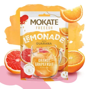 Napój Owocowy Naturalna Lemoniada Mokate Cytrusowa z Guaraną Pomarańcza 40g - Zdrowa żywność - miniaturka - grafika 1