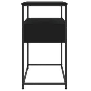 Stolik konsolowy, czarny, 75x40x75 cm, materiał drewnopochodny Lumarko! - Konsole i sekretarzyki - miniaturka - grafika 8