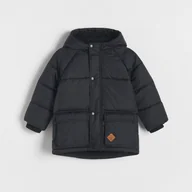 Kurtki i płaszcze dla chłopców - Reserved - Ocieplana kurtka z kapturem - Czarny - miniaturka - grafika 1