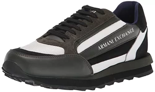 Armani Exchange Męskie buty sportowe Osaka Evo, oliwkowe + Op. białe +  czarne, 5,5 UK - Ceny i opinie na Skapiec.pl