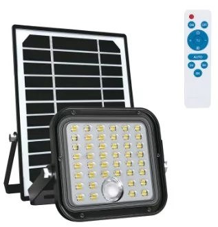 Naświetlacz LED z czujnikiem z panelem solarnym 10W b.neutralna 4000K 1500lm MHCS obudowa czarna IP65 KOBI (12)