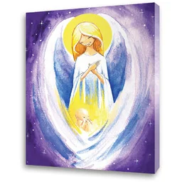 Obraz religijny na płótnie Anioł Stróż z dzieckiem - Ikony i obrazy sakralne - miniaturka - grafika 1