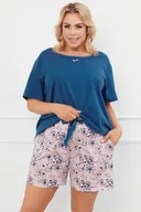 Piżamy damskie - Piżama Italian Fashion Sagitta kr.r. kr.sp. jeans/druk - miniaturka - grafika 1