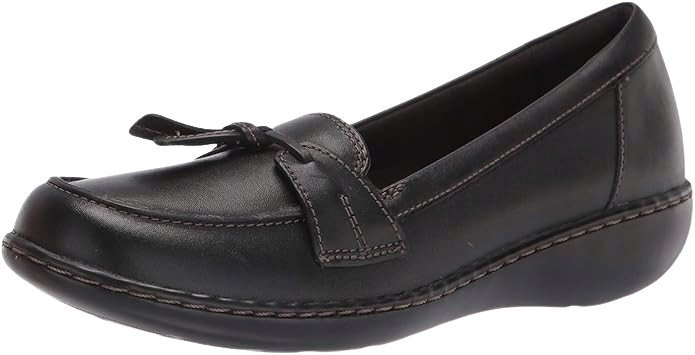CLARKS CZARNE MOKASYNY ZE SKÓRY NATURALNEJ DAMSKIE 41 3EA