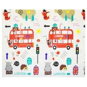 Maty piankowe - Mata Humbi Dwustronna Składana Edukacyjna z pianki XPE 150x180x1cm Londyn, Autobus, Uliczki, Miasto - miniaturka - grafika 1