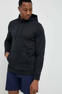 Bluzy męskie - Under Armour bluza dresowa kolor czarny z kapturem gładka 1373353 - miniaturka - grafika 1