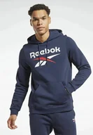 Bluzy męskie - REEBOK BLUZA SPORTOWA MĘSKA R.2X GRANATOWA KAPTUR KANGURKA - miniaturka - grafika 1