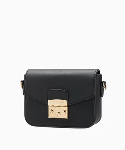 PUCCINI Damska listonoszka z ozdobnym zamkiem czarna - Puccini - Torebki damskie - miniaturka - grafika 1