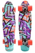Deskorolki - Meteor Deskorolka Fiszka Multikolor Graffiti 22604 - miniaturka - grafika 1