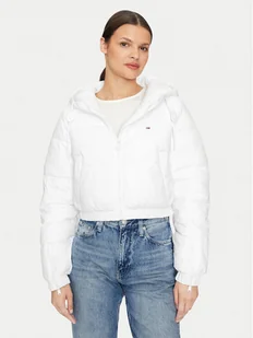 Tommy Jeans Kurtka zimowa DW0DW18313 Biały Cropped Fit - Kurtki damskie - miniaturka - grafika 1