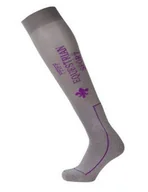 Skarpetki damskie - Pfiff 101449 Skarpety jeździeckie, uniseks, wzmocnione ochraniacze na kostkę, szare/fioletowe, rozmiar 34-36 - miniaturka - grafika 1