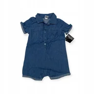 Rampersy - Rampers jeansowy dziewczęcy 18miesięcy Okie Dokie - miniaturka - grafika 1